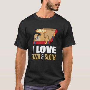 T-shirt Fast Food Burger Sloth Funny Pizza Eat Idée cadeau