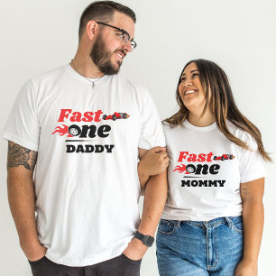 T-shirt Fast one Mommy course voiture Premier anniversaire