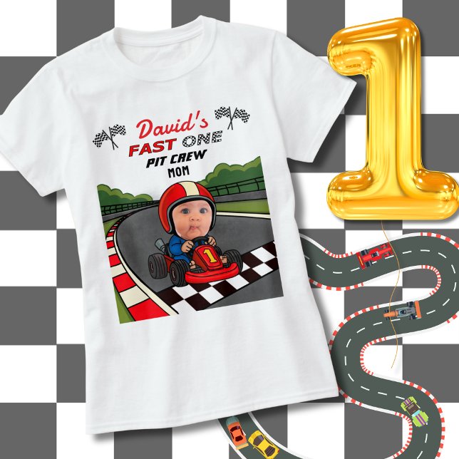T-shirt Fast ONE Pit Crew Mom | Custom Birthday  (Créateur téléchargé)