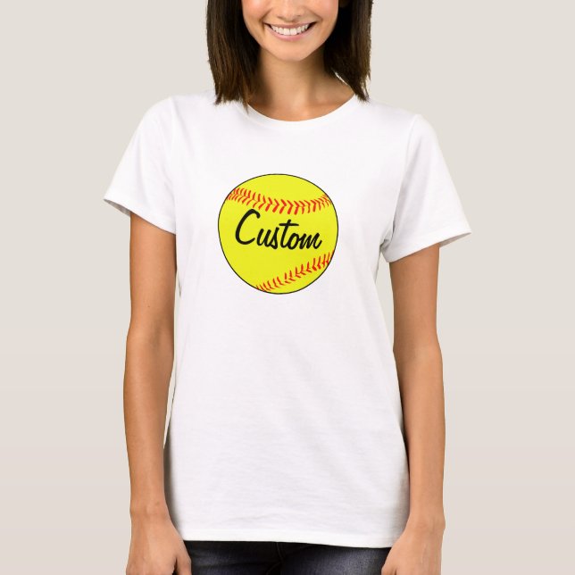 T-shirt Fastpitball Softball personnalisé Nom de l'équipe  (Devant)