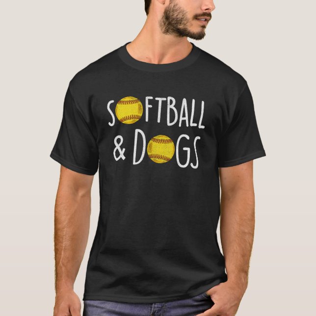 T-shirt Fastpitch Dog Softball (Devant)