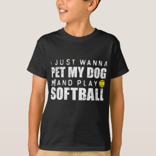T-shirt Fastpitch Softball Funny Chien