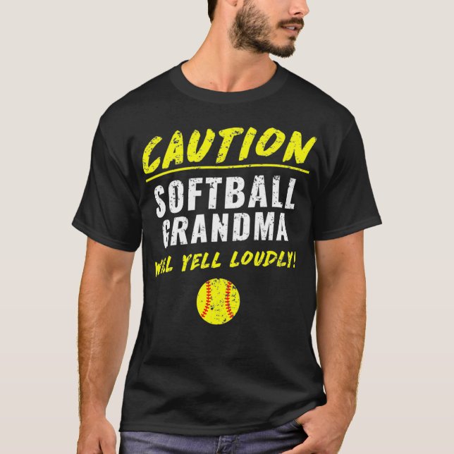 T-shirt Fastpitch Softball grand-mère drôle (Devant)