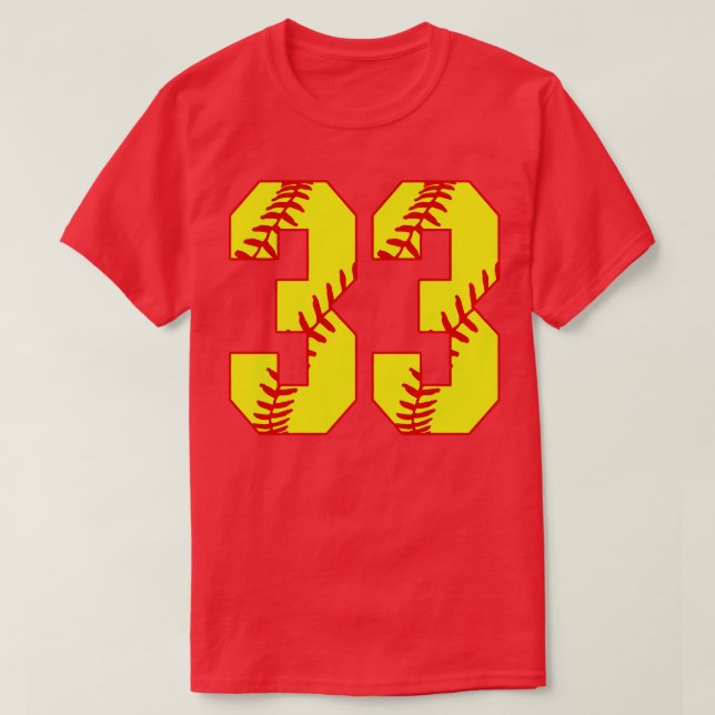 T-shirt Fastpitch Softball Numéro 33 33 Softball Shirt Jer (Design devant)
