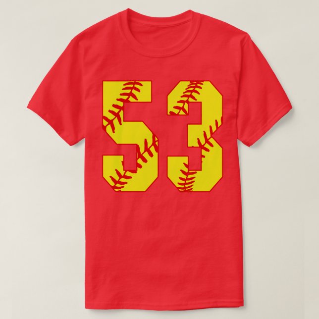 T-shirt Fastpitch Softball Numéro 53 53 Softball Jersey U (Design devant)