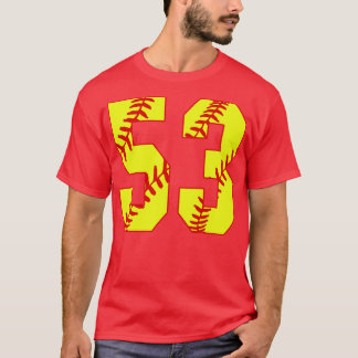T-shirt Fastpitch Softball Numéro 53 53 Softball Jersey U