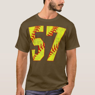 T-shirt Fastpitch Softball Numéro 57 57 Softball Jersey U