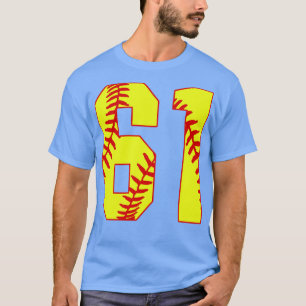 T-shirt Fastpitch Softball Numéro 61 61 Softball Shirt Jer