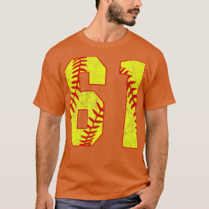 T-shirt Fastpitch Softball Numéro 61 61 Softball Shirt Jer