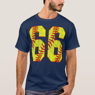T-shirt Fastpitch Softball Numéro 66 66 Softball Shirt Jer