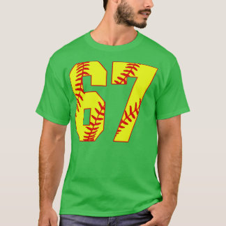 T-shirt Fastpitch Softball Numéro 67 67 Softball Shirt Jer