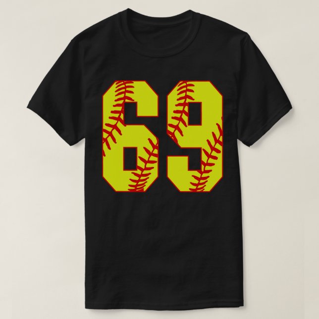 T-shirt Fastpitch Softball Numéro 69 69 Softball Jersey U (Design devant)
