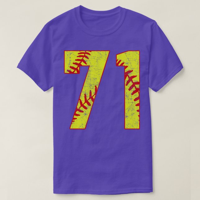 T-shirt Fastpitch Softball Numéro 71 71 Softball Jersey U (Design devant)