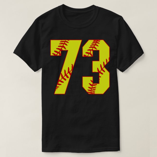 T-shirt Fastpitch Softball Numéro 73 73 Softball Jersey U (Design devant)