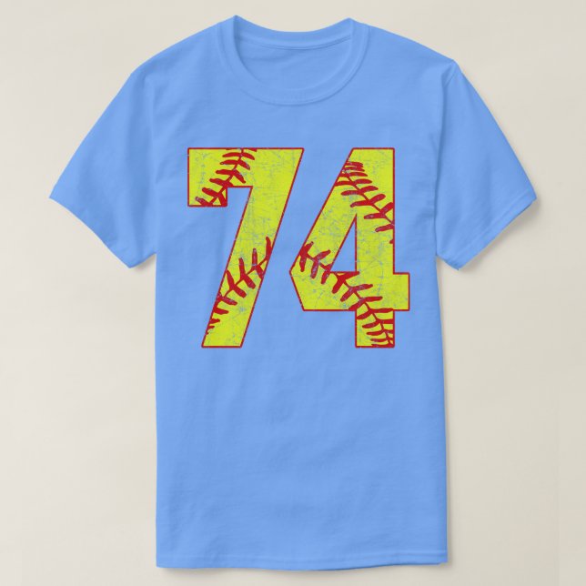 T-shirt Fastpitch Softball Numéro 74 74 Softball Shirt Jer (Design devant)