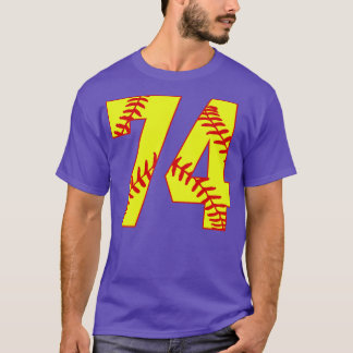 T-shirt Fastpitch Softball Numéro 74 74 Softball Shirt Jer