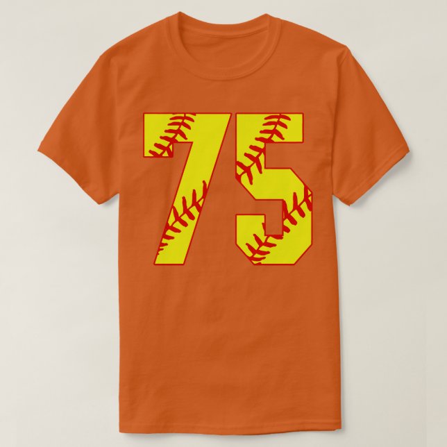 T-shirt Fastpitch Softball Numéro 75 75 Softball Shirt Jer (Design devant)