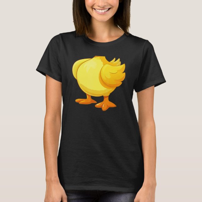 T-shirt fat cute yellow duck body costume halloween cospla (Devant)