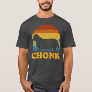 T-shirt Fat Dog Chonk Meme  Funny Retro Meme Dog Mom