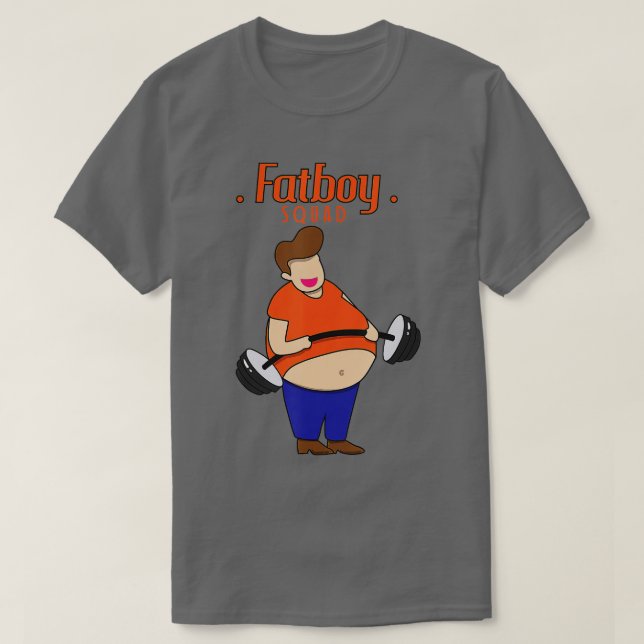 T-shirt Fatboy Squad Lifting Bodybuilding Gym Fitness rain (Design devant)