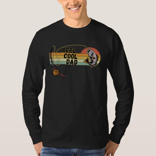 T-shirt Father Fisherman Reel Cool Dad Fishing Father s Da (Devant)