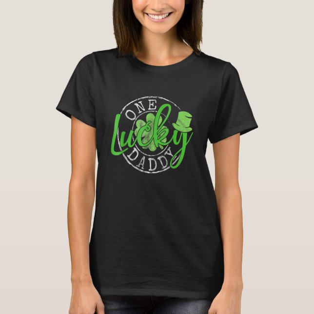 T-shirt Father Irish Clovers St Patrick's Day One Lucky Da (Devant)