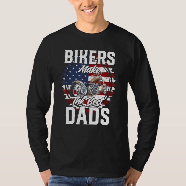 T-shirt Father s Day Biker Gold Hardtail Custom Chopper (Devant)