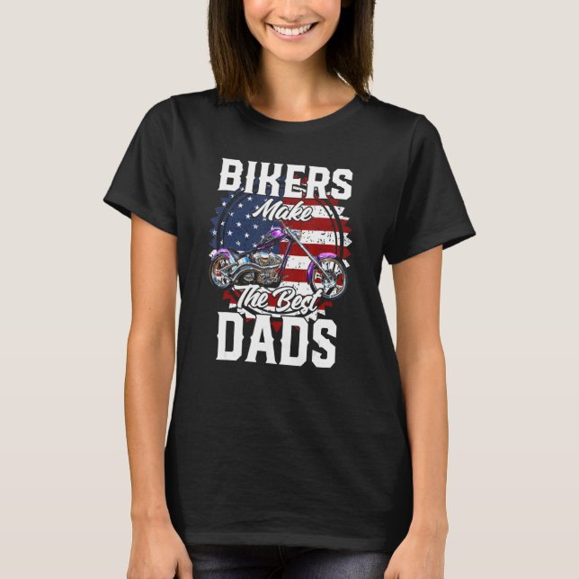 T-shirt Father s Day Biker Purple Chopper Motorcycle (Devant)