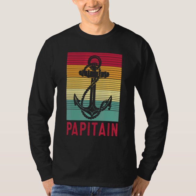T-shirt Fathers Day  Captain Son Daddy Papa  Padre (Devant)