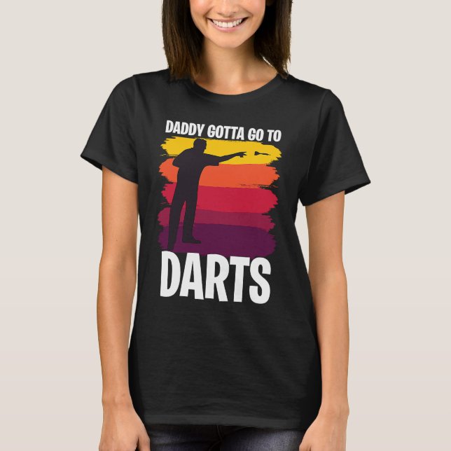 T-shirt Father's Day  Dart Playing Dad 1 (Devant)