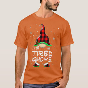 T-shirt Fatigué Gnome Buffalo Plaid Correspondant Famille 