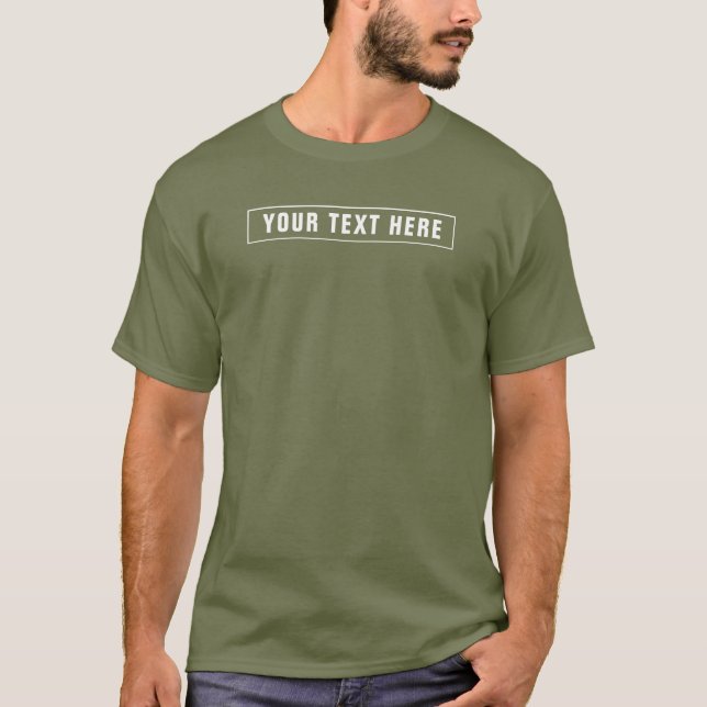 T-shirt Fatigue Green Modèle client moderne pour hommes (Devant)
