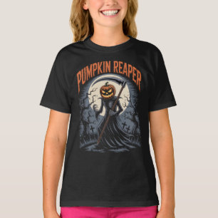 T-shirt Faucheuse citrouille Gothique Halloween Grim Reape