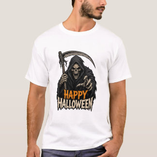 T-shirt Faucheuse Joyeux Halloween Épouvantable Horreur Gr