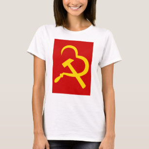 T-shirt Faucille Et Marteau, Cœur, Amour, Communisme