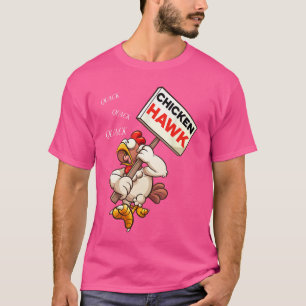 T-shirt Faucon de poulet Dessin animé drôle pour les amate