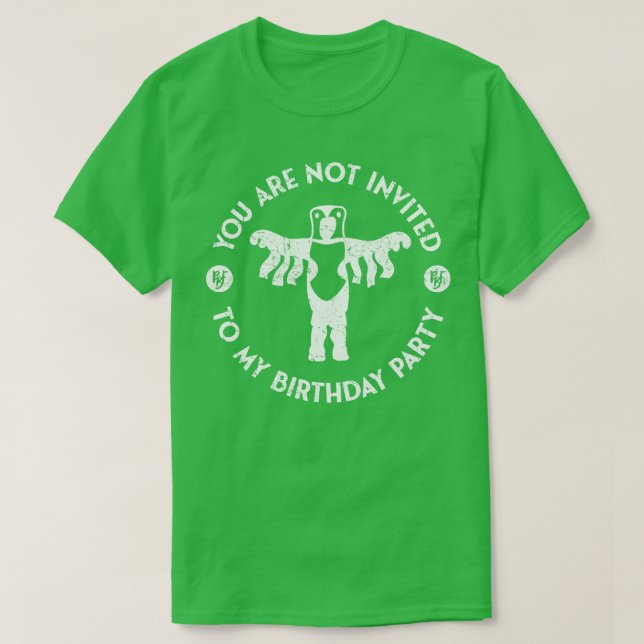 T-shirt Faucon du beurre d'arachide Vous n'êtes pas invité (Design devant)
