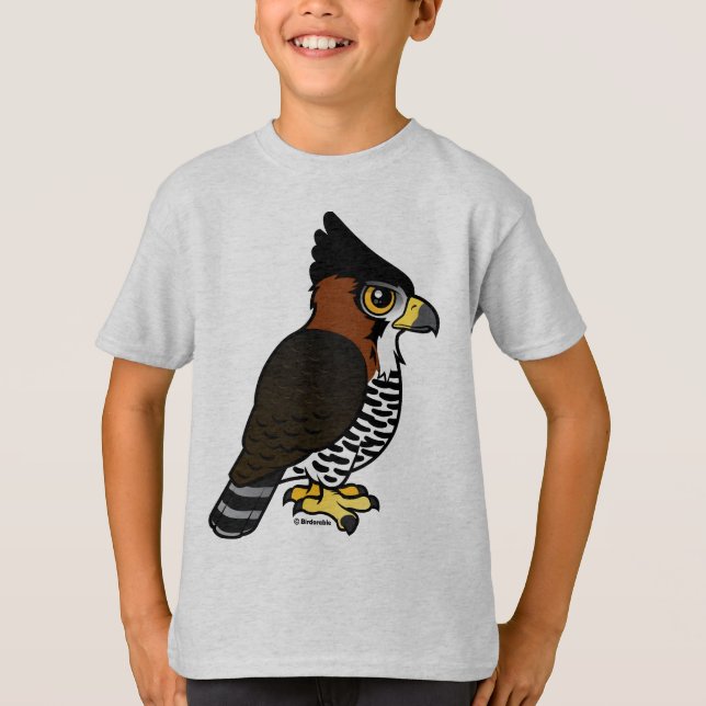 T-shirt Faucon-Eagle fleuri (Devant)