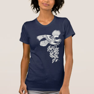 T-shirt faucon et camélia 鷹 椿
