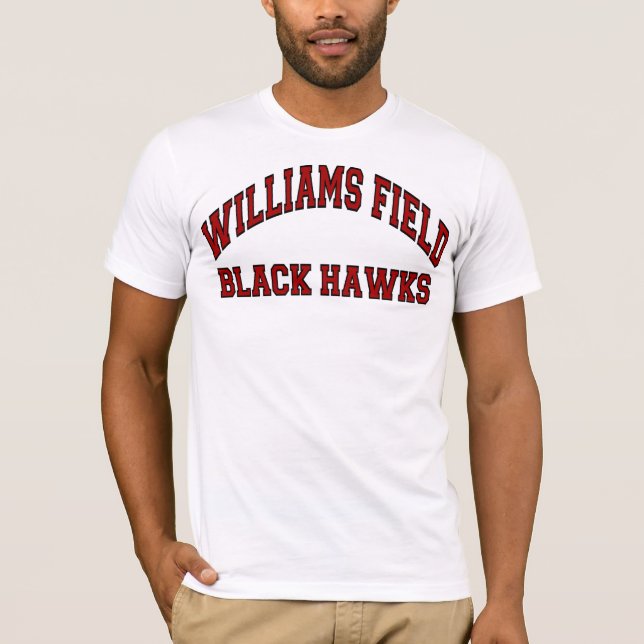 T-shirt Faucons de noir de champ de Williams (Devant)