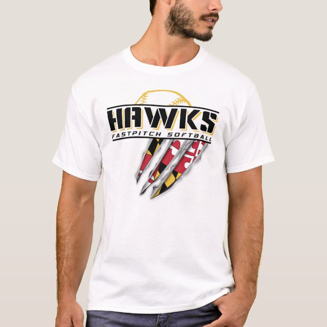 T-shirt Faucons Fastpitch - aucunes griffes (Devant)