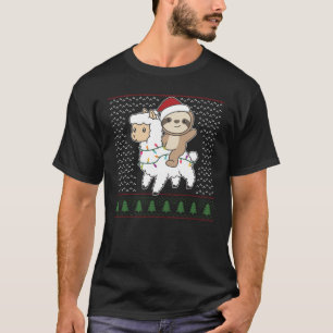 T-shirt Fauler Lama Noël Vilains animaux de Noël