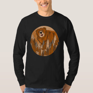 T-shirt Faune Animaux Grizzly Ours Forêt Nature Extérieur