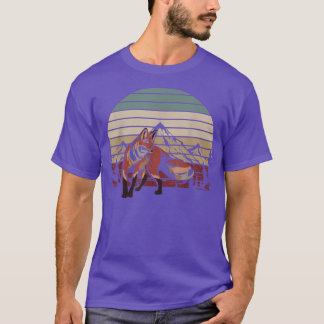 T-shirt Faune Montagnes Randonnée Retro Nature Forêt Anim