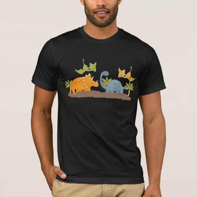 T-shirt Faune sauvage de Cute Dinosaure (Devant)