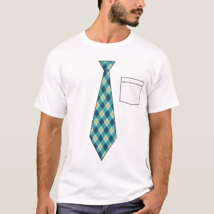 T-shirt Fausse chemise à motifs de losanges drôle de