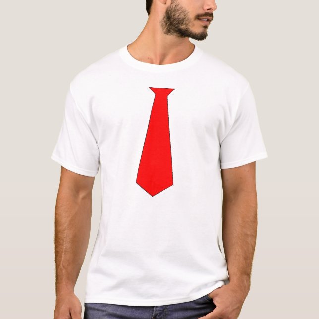 T-SHIRT FAUSSE CHEMISE DE CRAVATE (Devant)