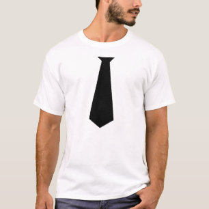 T-SHIRT FAUSSE CHEMISE NOIRE DE CRAVATE