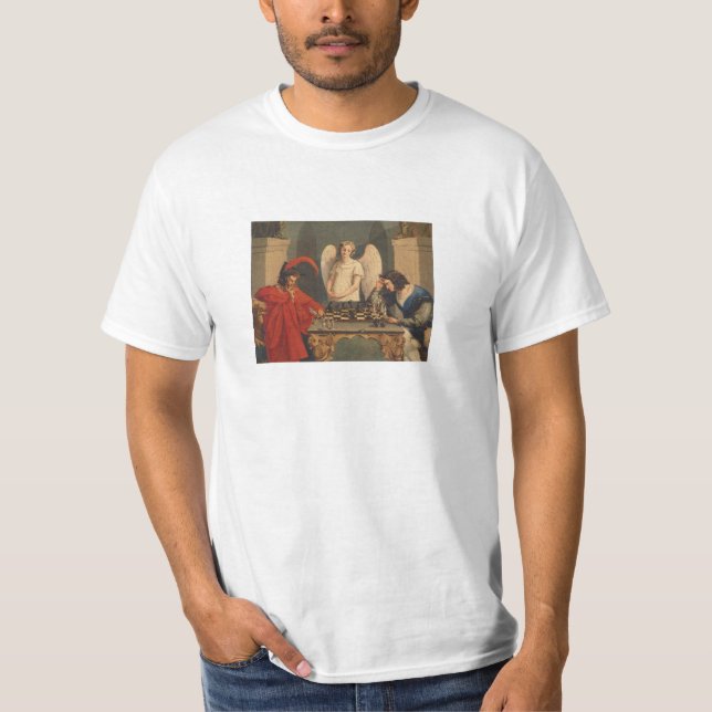 T-shirt Faust Et Mephistopheles Jouent Aux Échecs (Devant)