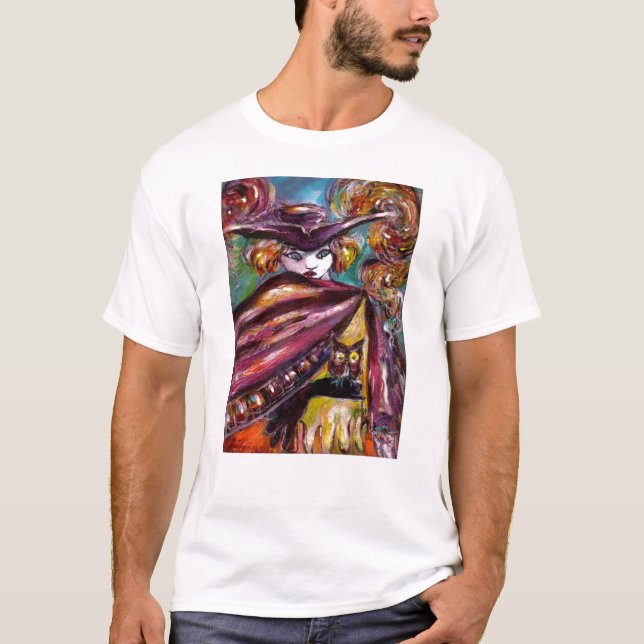 T-shirt FAUST / Masque mystérieux avec Tricorne et Chouett (Devant)